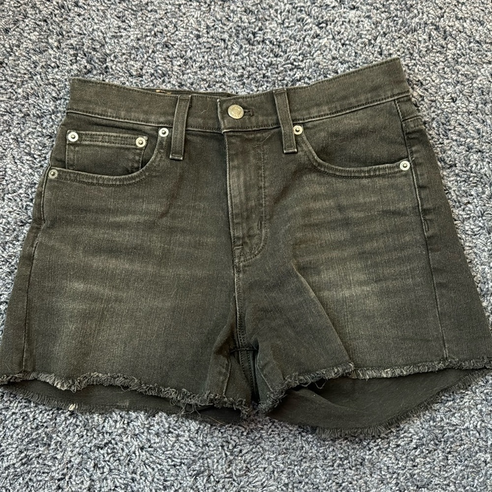 J Crew Factory Black Denim Shorts size 25